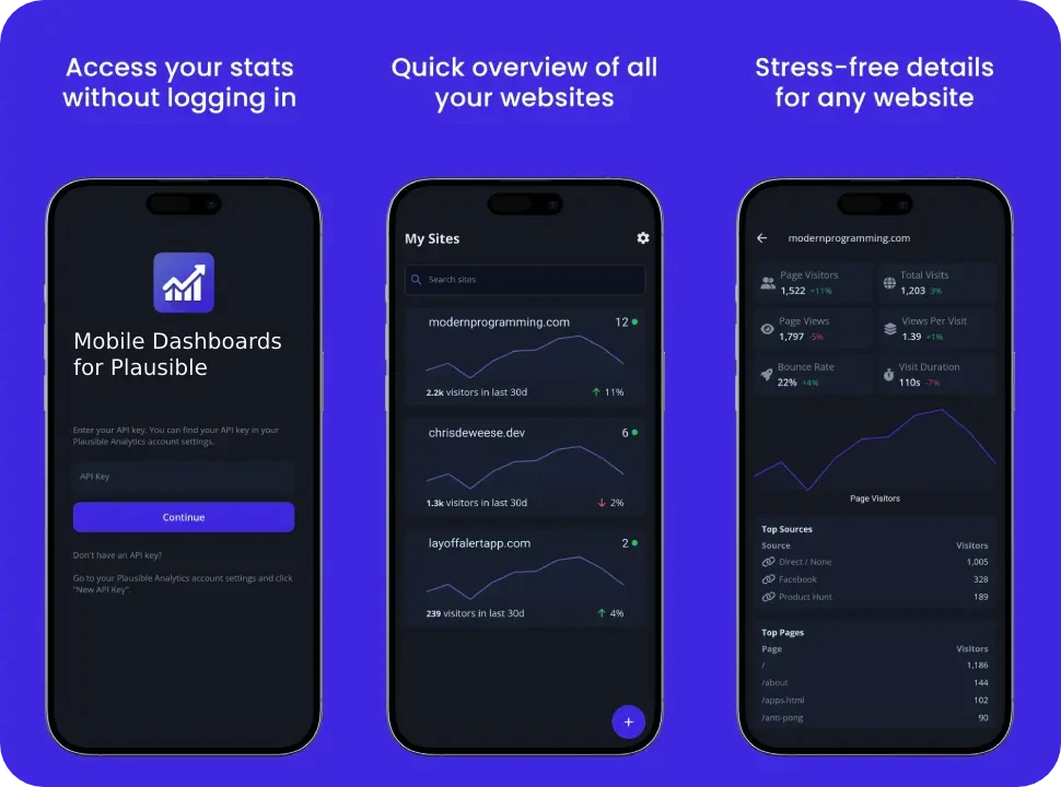 Plausible Analytics Mobile app icon